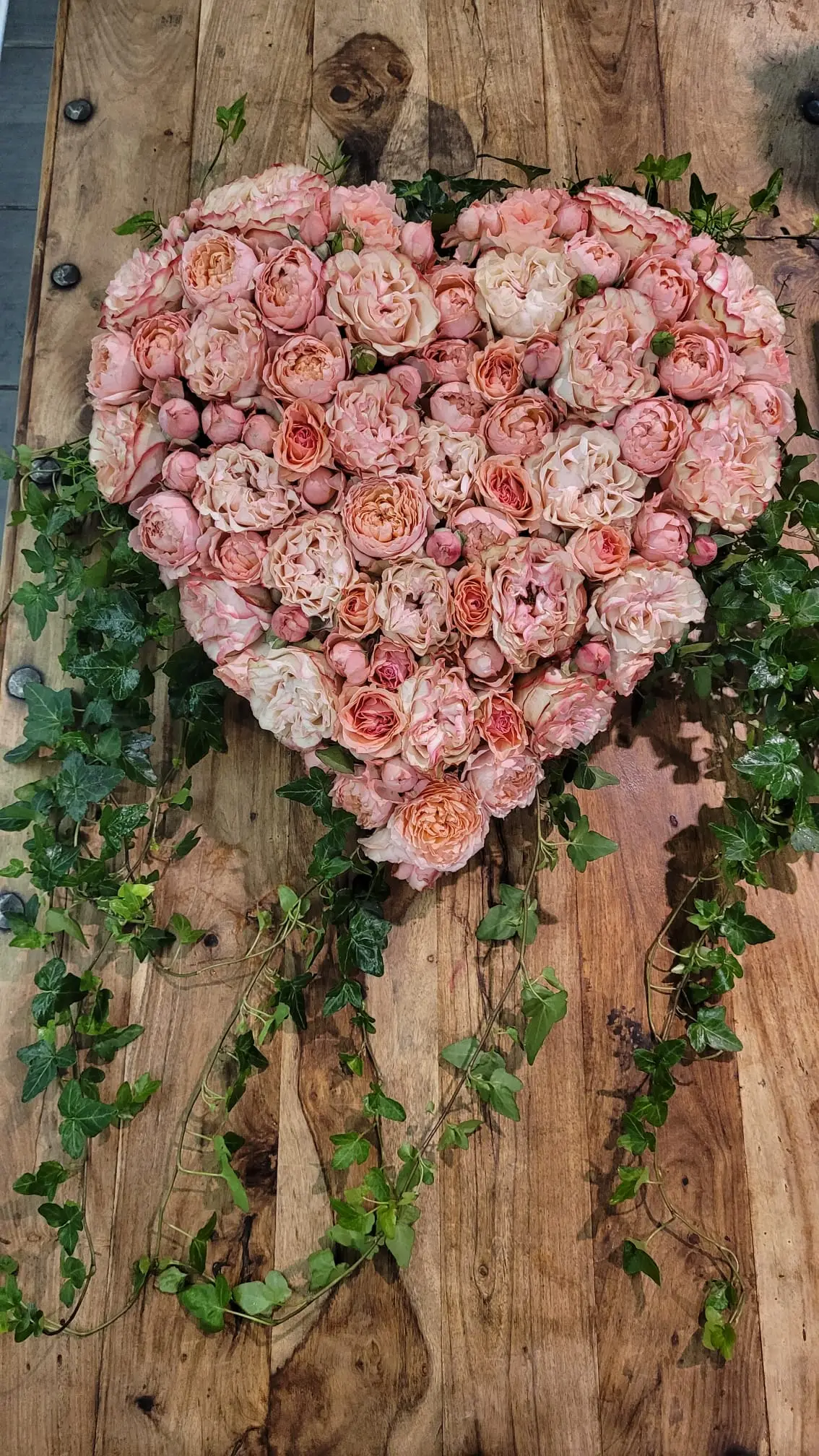 Rosa Hjärta-Stort 55cm