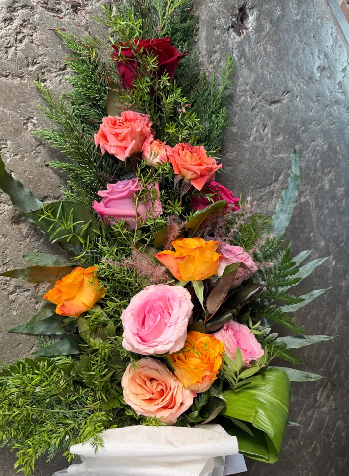 Begravningsbukett-Blomsterhälsning