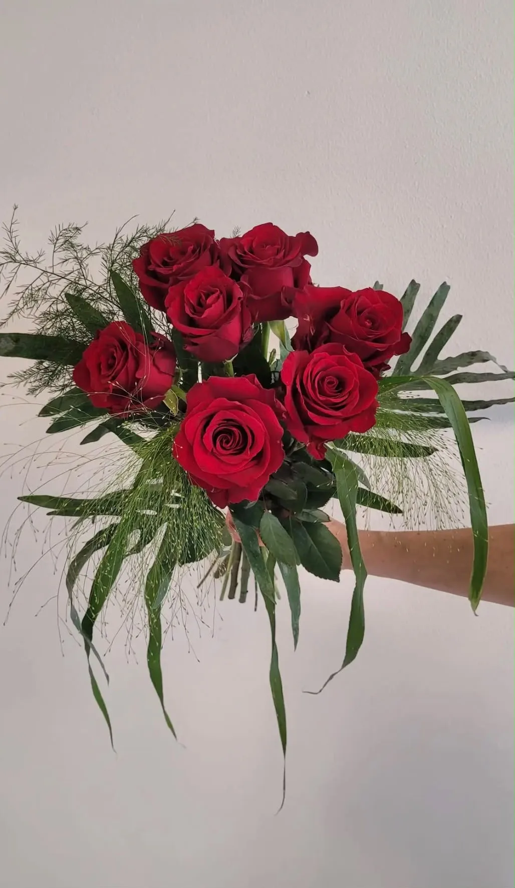 Röd Rosbukett, 7 rosor